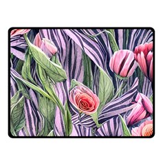 Charming Watercolor Flowers One Side Fleece Blanket (small) by GardenOfOphir