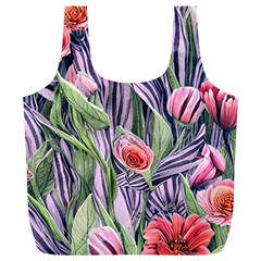 Charming Watercolor Flowers Full Print Recycle Bag (xl) by GardenOfOphir