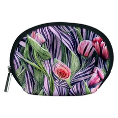 Charming Watercolor Flowers Accessory Pouch (medium)