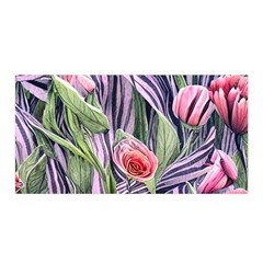 Charming Watercolor Flowers Satin Wrap 35  X 70  by GardenOfOphir