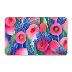 Celestial Watercolor Flowers Magnet (rectangular) by GardenOfOphir