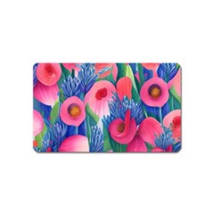 Celestial Watercolor Flowers Magnet (name Card) by GardenOfOphir