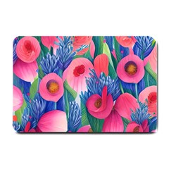 Celestial Watercolor Flowers Small Doormat by GardenOfOphir