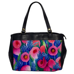 Celestial Watercolor Flowers Oversize Office Handbag by GardenOfOphir