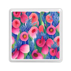 Celestial Watercolor Flowers Memory Card Reader (square) by GardenOfOphir