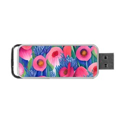 Celestial Watercolor Flowers Portable Usb Flash (one Side) by GardenOfOphir