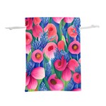 Celestial Watercolor Flowers Lightweight Drawstring Pouch (S) Back