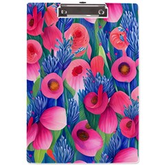 Celestial Watercolor Flowers A4 Acrylic Clipboard by GardenOfOphir