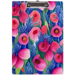 Celestial Watercolor Flowers A4 Acrylic Clipboard Front