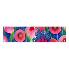 Celestial Watercolor Flowers Banner And Sign 4  X 1  by GardenOfOphir