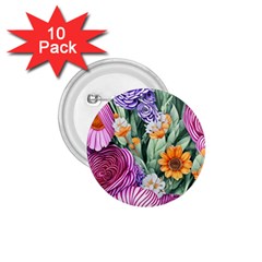 Captivating Watercolor Flowers 1 75  Buttons (10 Pack) by GardenOfOphir