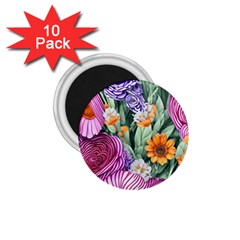 Captivating Watercolor Flowers 1 75  Magnets (10 Pack)  by GardenOfOphir