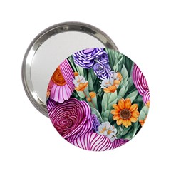 Captivating Watercolor Flowers 2 25  Handbag Mirrors by GardenOfOphir