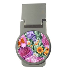 Captivating Watercolor Flowers Money Clips (round)  by GardenOfOphir