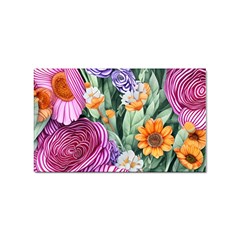 Captivating Watercolor Flowers Sticker Rectangular (10 Pack) by GardenOfOphir