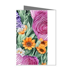 Captivating Watercolor Flowers Mini Greeting Cards (pkg Of 8) by GardenOfOphir