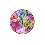 Captivating Watercolor Flowers Hat Clip Ball Marker (4 pack) Front