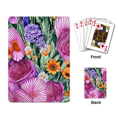 Captivating Watercolor Flowers Playing Cards Single Design (rectangle) by GardenOfOphir