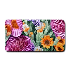 Captivating Watercolor Flowers Medium Bar Mat by GardenOfOphir