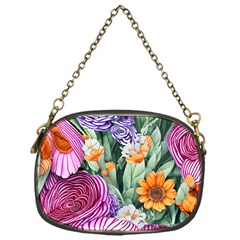 Captivating Watercolor Flowers Chain Purse (one Side) by GardenOfOphir