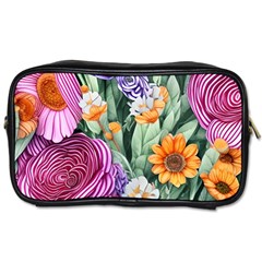 Captivating Watercolor Flowers Toiletries Bag (one Side) by GardenOfOphir