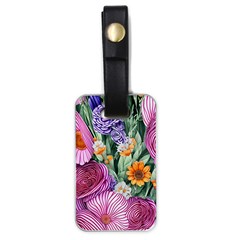 Captivating Watercolor Flowers Luggage Tag (one Side) by GardenOfOphir