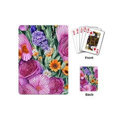 Captivating Watercolor Flowers Playing Cards Single Design (mini) by GardenOfOphir