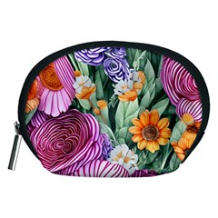 Captivating Watercolor Flowers Accessory Pouch (medium) by GardenOfOphir