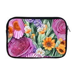 Captivating Watercolor Flowers Apple Macbook Pro 17  Zipper Case by GardenOfOphir