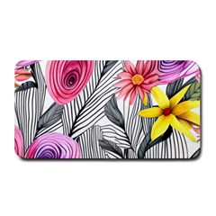 Darling And Dazzling Watercolor Flowers Medium Bar Mat by GardenOfOphir