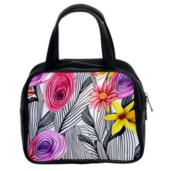 Darling And Dazzling Watercolor Flowers Classic Handbag (two Sides) by GardenOfOphir