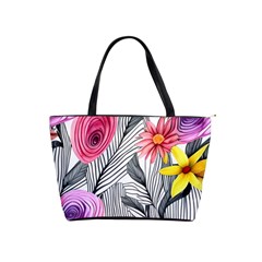 Darling And Dazzling Watercolor Flowers Classic Shoulder Handbag by GardenOfOphir