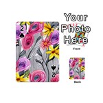 Darling And Dazzling Watercolor Flowers Playing Cards 54 Designs (Mini) Front - Spade2