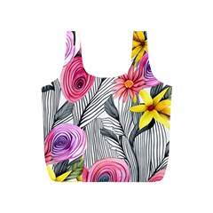 Darling And Dazzling Watercolor Flowers Full Print Recycle Bag (s) by GardenOfOphir