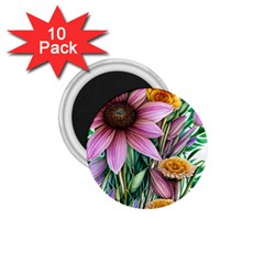 Watercolor Flowers Botanical Foliage 1 75  Magnets (10 Pack)  by GardenOfOphir