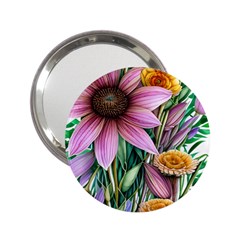 Watercolor Flowers Botanical Foliage 2 25  Handbag Mirrors by GardenOfOphir