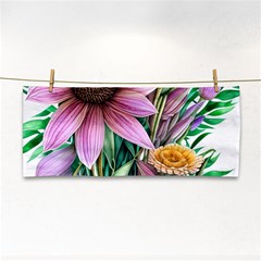 Watercolor Flowers Botanical Foliage Hand Towel by GardenOfOphir