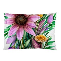 Watercolor Flowers Botanical Foliage Pillow Case (two Sides) by GardenOfOphir