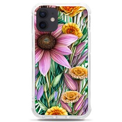 Watercolor Flowers Botanical Foliage Iphone 12 Mini Tpu Uv Print Case	