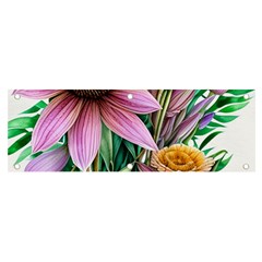 Watercolor Flowers Botanical Foliage Banner And Sign 6  X 2 