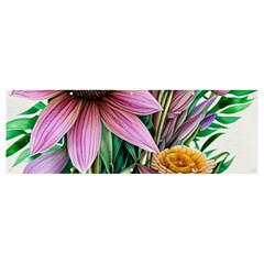 Watercolor Flowers Botanical Foliage Banner And Sign 12  X 4  by GardenOfOphir