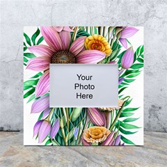 Watercolor Flowers Botanical Foliage White Box Photo Frame 4  X 6  by GardenOfOphir