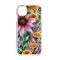 Watercolor Flowers Botanical Foliage Iphone 11 Tpu Uv Print Case