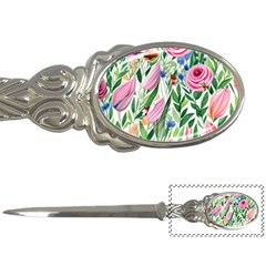 Different Watercolor Flowers Botanical Foliage Letter Opener by GardenOfOphir