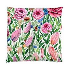 Different Watercolor Flowers Botanical Foliage Standard Cushion Case (one Side) by GardenOfOphir