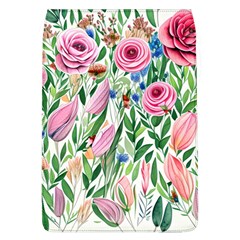 Different Watercolor Flowers Botanical Foliage Removable Flap Cover (l) by GardenOfOphir