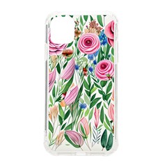 Different Watercolor Flowers Botanical Foliage Iphone 11 Tpu Uv Print Case by GardenOfOphir