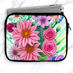 Enchanted Watercolor Flowers Botanical Foliage Apple Ipad 2/3/4 Zipper Cases by GardenOfOphir