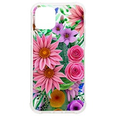 Enchanted Watercolor Flowers Botanical Foliage Iphone 12/12 Pro Tpu Uv Print Case by GardenOfOphir