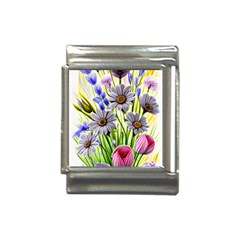 Expressive Watercolor Flowers Botanical Foliage Italian Charm (13mm) by GardenOfOphir